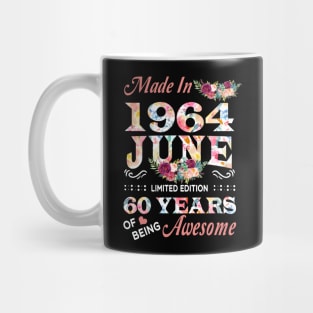 June Flower Made In 1964 60 Years Of Being Awesome Mug